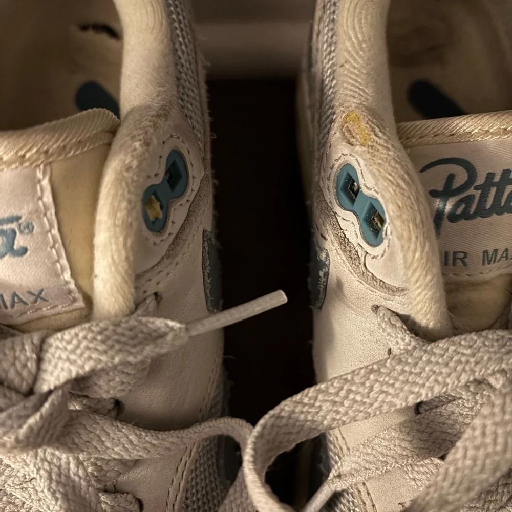 Patta Nike Air White and Blue Sneakers